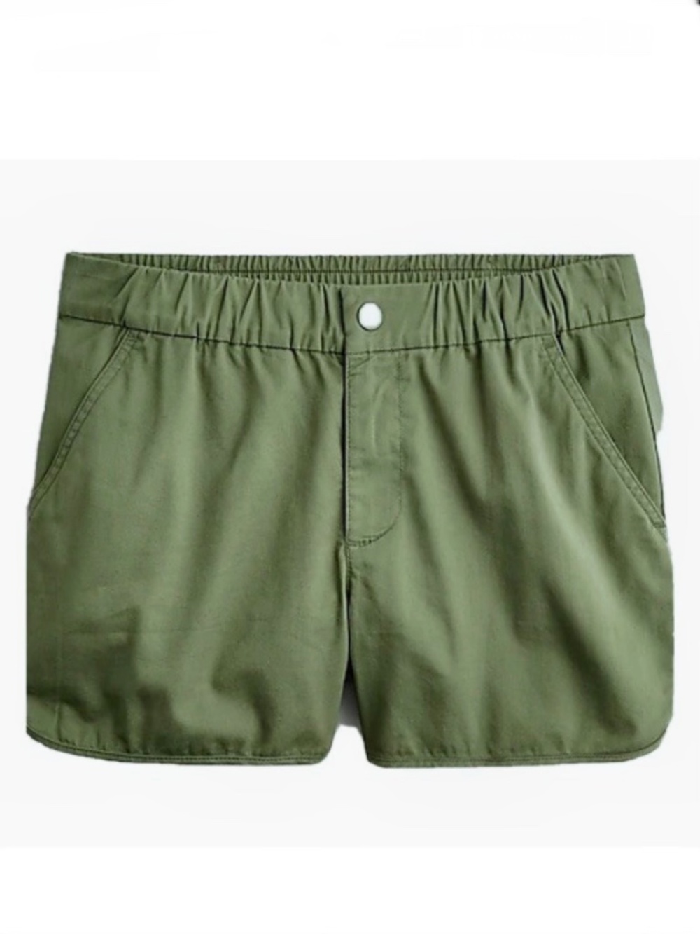 Jcrew Pull-On Shorts in Lightweight Chino BF390 General Surplus Green 3” S